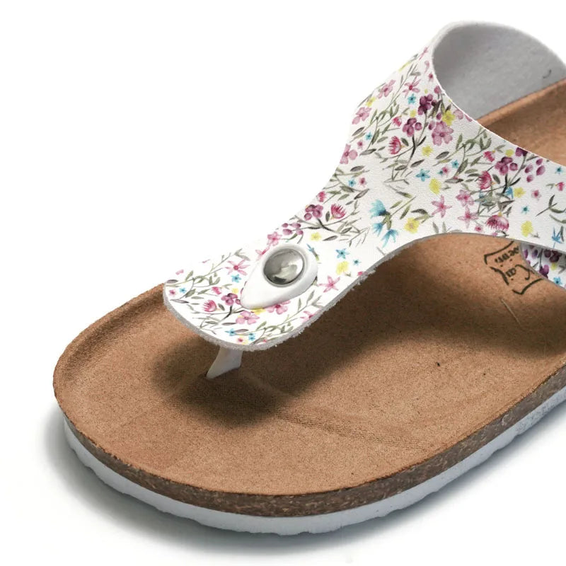 Pantoufles en liège pour femmes d'été 2023 Tide Student Beach Water Pine Sandal Flip Flop KWN-1281F