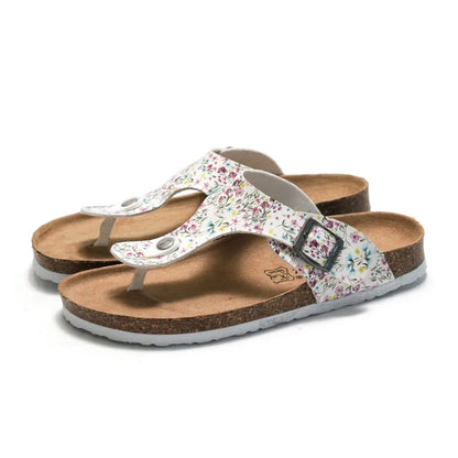 Pantoufles en liège pour femmes d'été 2023 Tide Student Beach Water Pine Sandal Flip Flop KWN-1281F