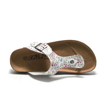 Pantoufles en liège pour femmes d'été 2023 Tide Student Beach Water Pine Sandal Flip Flop KWN-1281F