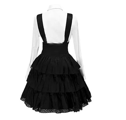 Robe Lolita classique pour femme 2022, tenues pour femmes d'inspiration vintage, Cosplay Anime Girl, robe chemise noire à manches longues et longueur genou